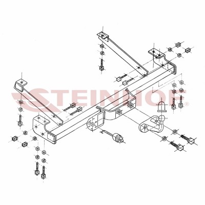 Kit Attache Remorque pour Renault TRAFIC 2 (9/2006 - 5/2014) Attache Remorque R-127-12500523