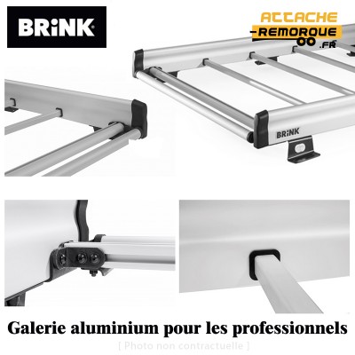 Galerie de toit en alu pour Peugeot PARTNER 2 (L2 avec Portes Battantes) (6/2008 - 9/2018) BRINK  9078342