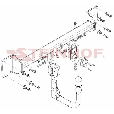 Attelage RDSO pour Volvo V90 (Inclus 4x4) (2016 - ) STEINHOF V-311