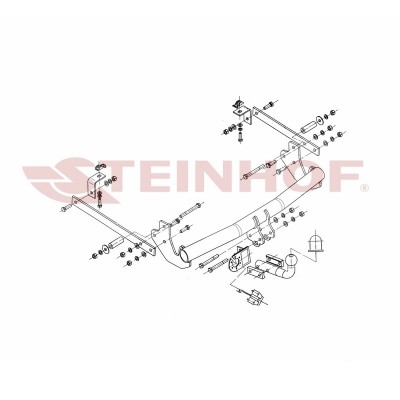 Attelage pour Fiat SCUDO 2 Utilitaire / Minibus (2007 - 2016) STEINHOF F-148