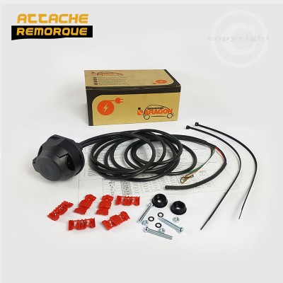 Faisceau d'attelage standard 7 broches (Câble 2m) ARAGON KBP0702