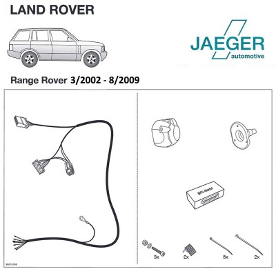 Faisceau 7 broches spécifique Land Rover RANGE ROVER (3/2002 - 8/2009) JAEGER 12190505