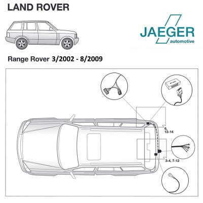 Faisceau 7 broches spécifique Land Rover RANGE ROVER (3/2002 - 8/2009) JAEGER 12190505