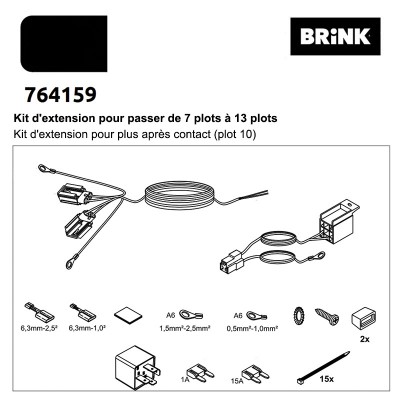 Kit d'extension pour passer de 7 plots à 13 plots BRINK  764159