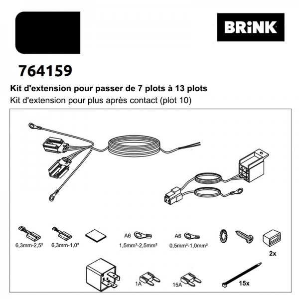 Kit d'extension pour passer de 7 plots à 13 plots BRINK  764159