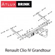 Attelage ATLUX / BRINK pour Renault CLIO 4 Grandtour / Break (2013 - 2019) ATLUX A1021