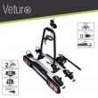 Veturo 2 - Porte-vélos plateforme basculant sur boule d'attelage pour 2 vélos STEINHOF SMB-Veturo-2