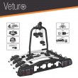 Veturo 4 - Porte-vélos plateforme basculant sur boule d'attelage pour 4 vélos STEINHOF SMB-Veturo-4