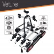 Veturo 4 - Porte-vélos plateforme basculant sur boule d'attelage pour 4 vélos STEINHOF SMB-Veturo-4