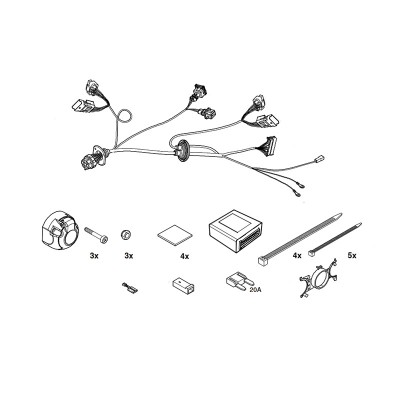 Kit Attelage et Faisceau pour Dacia DUSTER 2 (HM inclus GPL) SUV - 4x4 (2018 - ) BRINK  647630-6476-743093