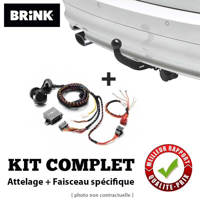 Attelage et Faisceau pour Fiat 500L (inclus Living) 3-5 portes (2012 - 2017) BRINK  591930-5919-709513