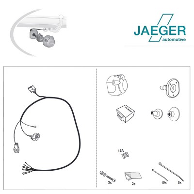 Faisceau 7 broches spécifique Nissan NOTE 2 (E12) (2013 - 2017) JAEGER 12140523