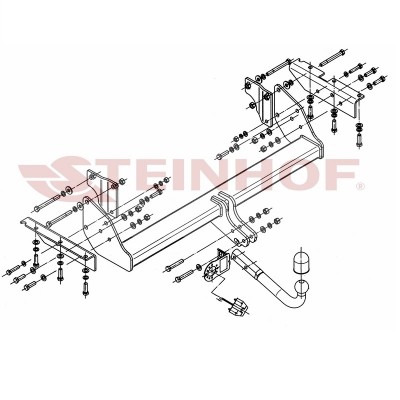 Attelage pour Mitsubishi PAJERO (2/2007 - ) STEINHOF M-352
