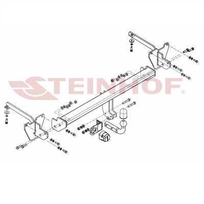 Attelage pour Fiat DOBLO II (Version CNG) (2/2010 - 2022) STEINHOF F-070