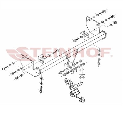 Attelage pour Mitsubishi SPACE STAR (1998 - 2006) STEINHOF M-375