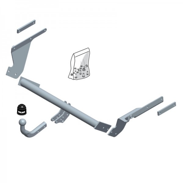 Attelage pour Toyota YARIS 3 (sauf Hybrid) 2010 - 2020 BRINK  592100