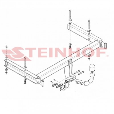 Attelage pour Audi A4 Break (Inclus Quattro) (4/2008 - 2015) STEINHOF A-074