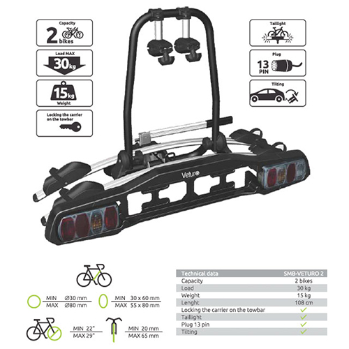 Porte vélos plateforme sur Attelage Steinhof - Veturo 2